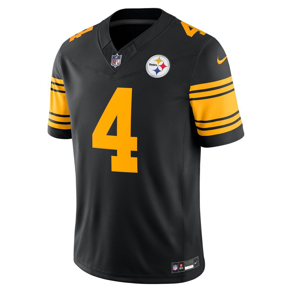 Pittsburgh Steelers DK Metcalf Nike Black Alternate Vapor F.U.S.E. Stitched Limited Jersey product image 2, provided for