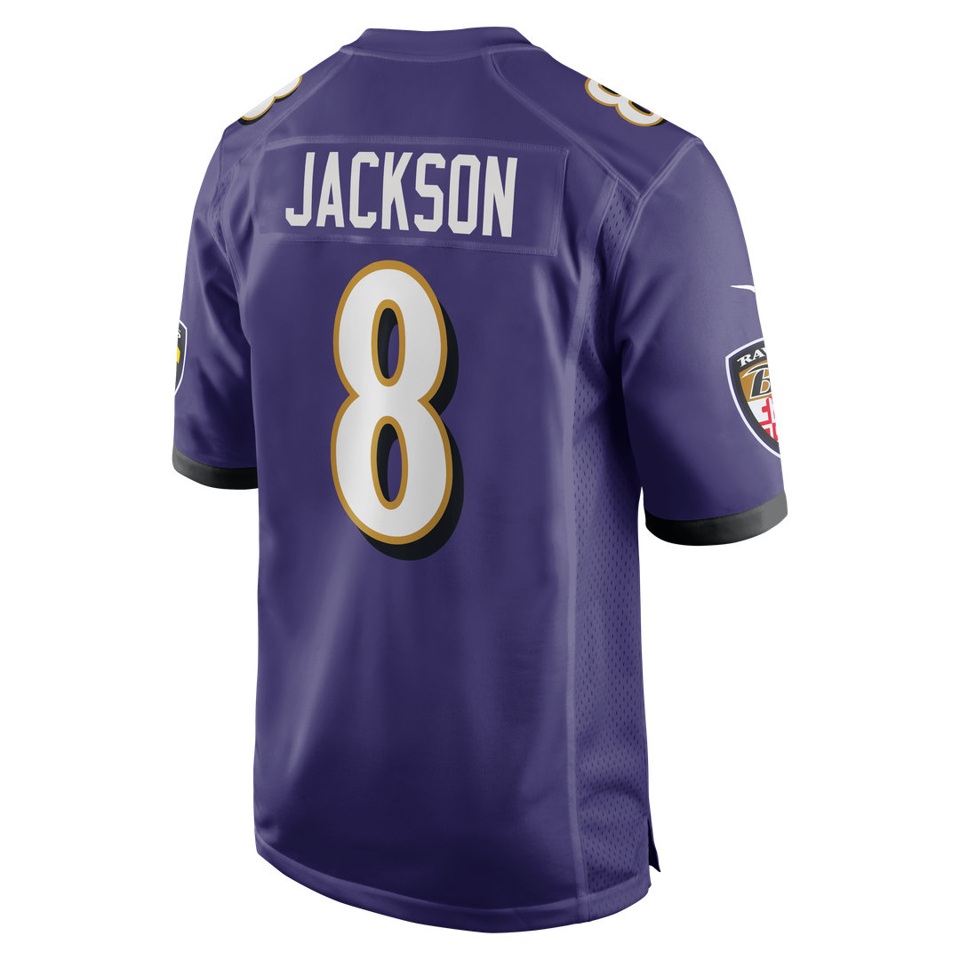 Baltimore Ravens Lamar Jackson Nike Purple Game Jersey product image 3, provided for visual reference and product detail