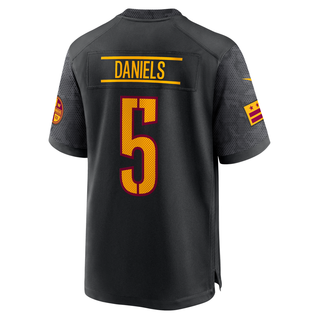 Washington Commanders Jayden Daniels Nike Black Alternate Game Player Jersey product image 3, provided for visual reference