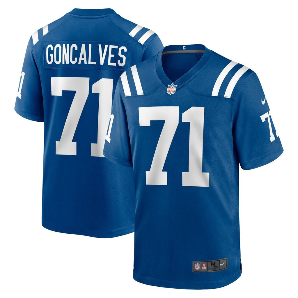 Indianapolis Colts Matt Goncalves Nike Royal Game Jersey product image 1, provided for visual reference and product detail