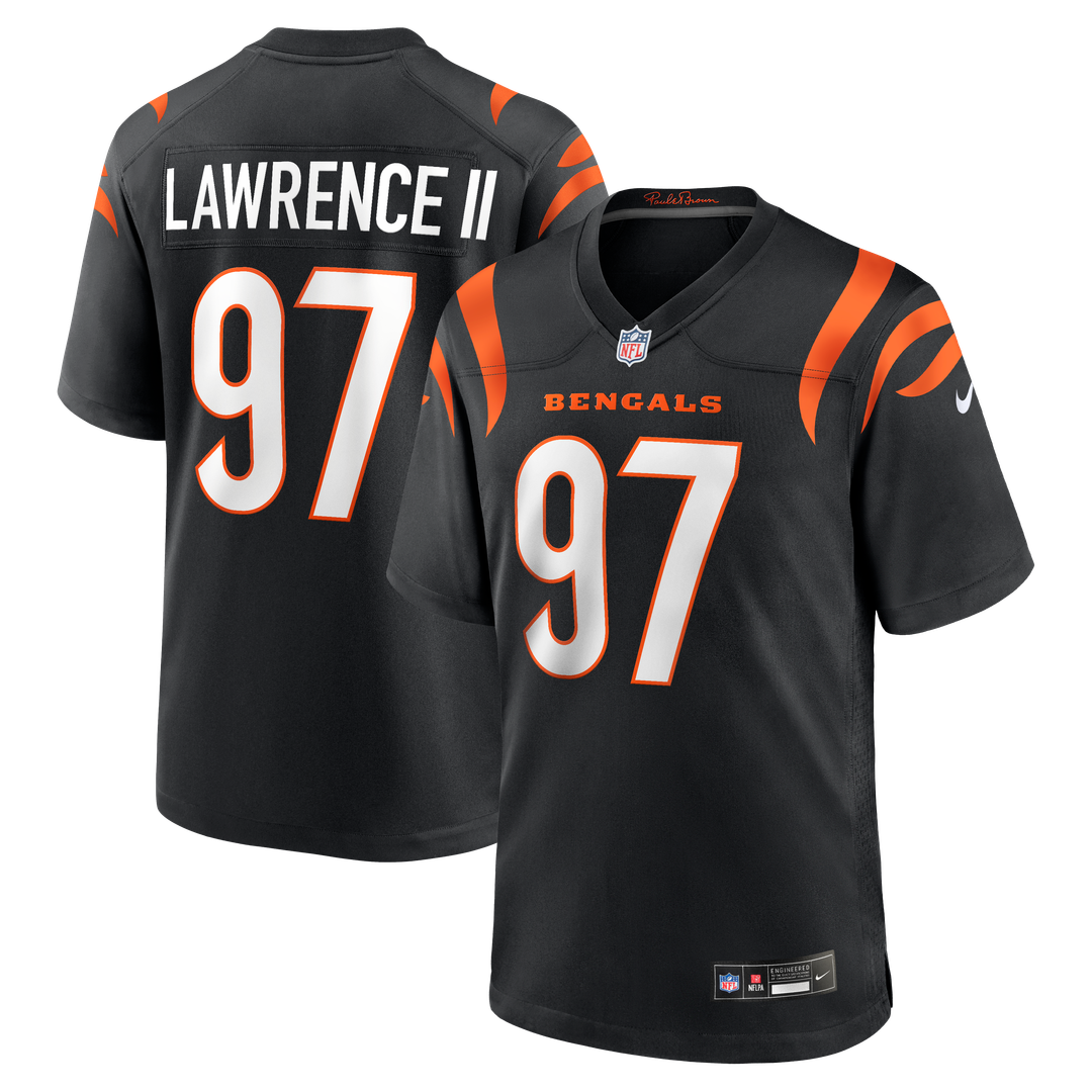 Cincinnati Bengals Dexter Lawrence II Nike Black Game Jersey product image 1, provided for visual reference and product