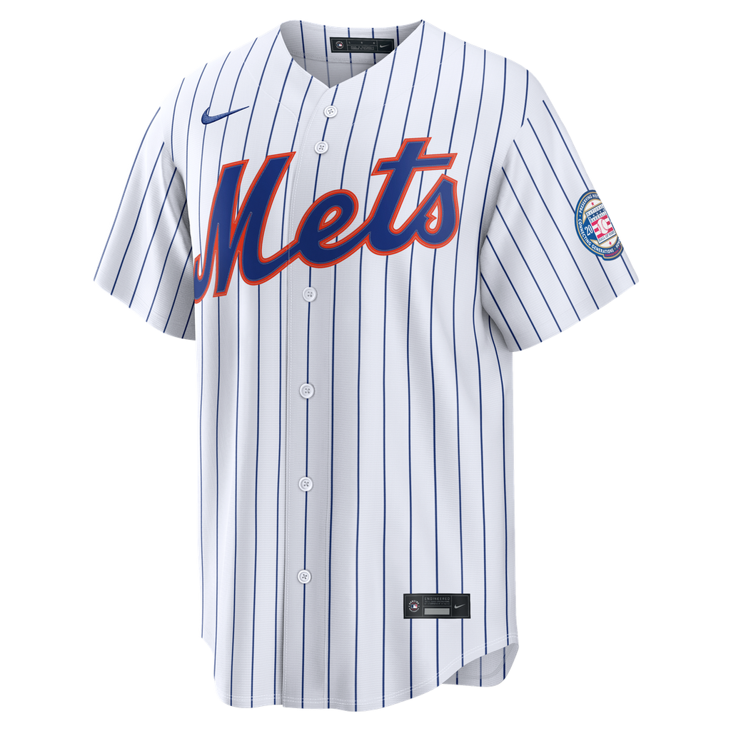 New York Mets Carlos Beltran Nike White Home Replica 2026 Hall of Fame Patch Jersey product image 2, provided for visual