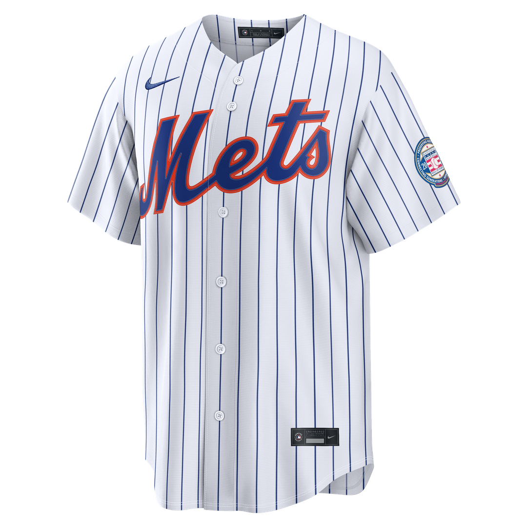 New York Mets Carlos Beltran Nike White Home Replica 2026 Hall of Fame Patch Jersey product image 2, provided for visual