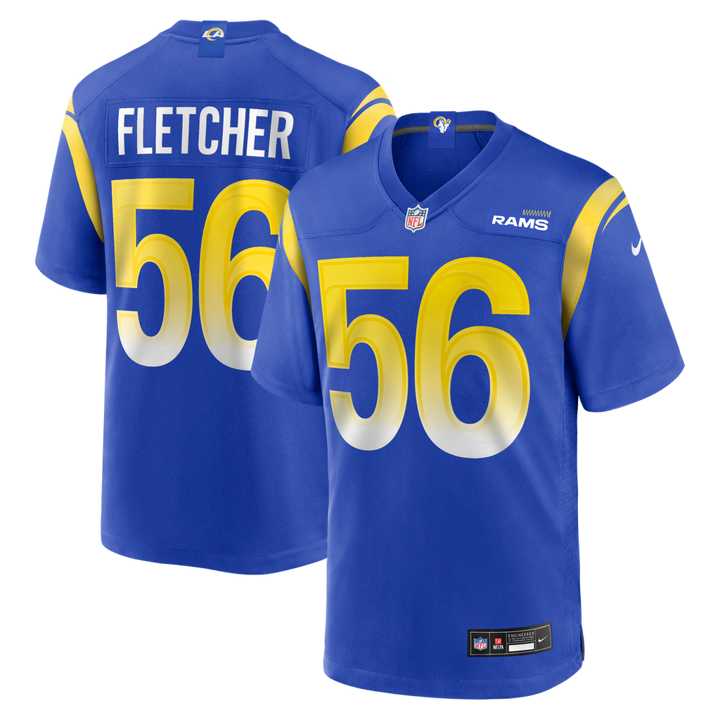Los Angeles Rams London Fletcher Nike Royal Game Retired Player Jersey product image 1, provided for visual reference and