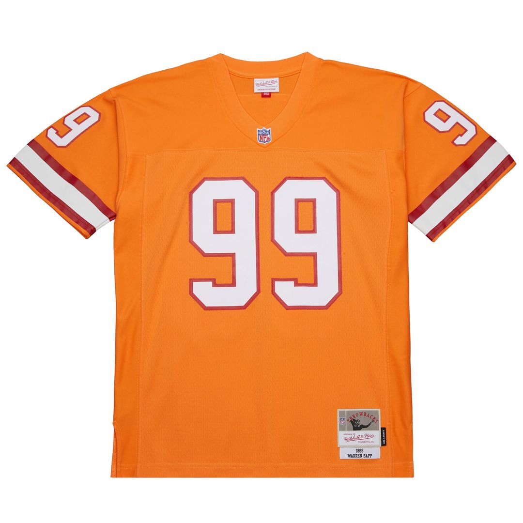 Tampa Bay Buccaneers Warren Sapp Mitchell & Ness Orange 1995 Legacy Replica Jersey product image 2, provided for visual