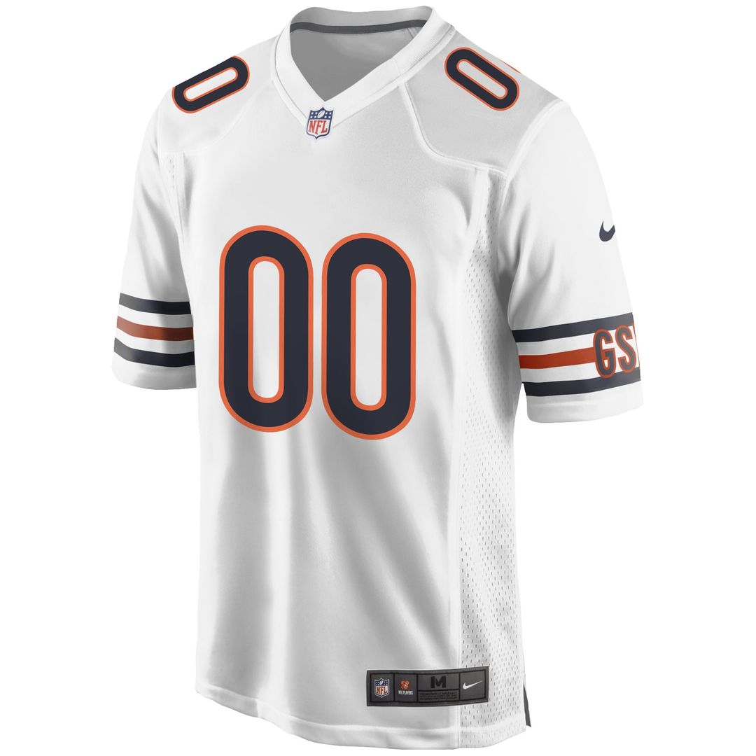 Chicago Bears Nike White Custom Game Jersey product image 2, provided for visual reference and product detail review
