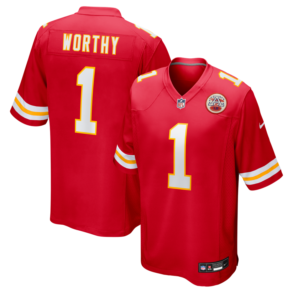 Kansas City Chiefs Xavier Worthy Nike Red Player Game Jersey product image 1, provided for visual reference and product