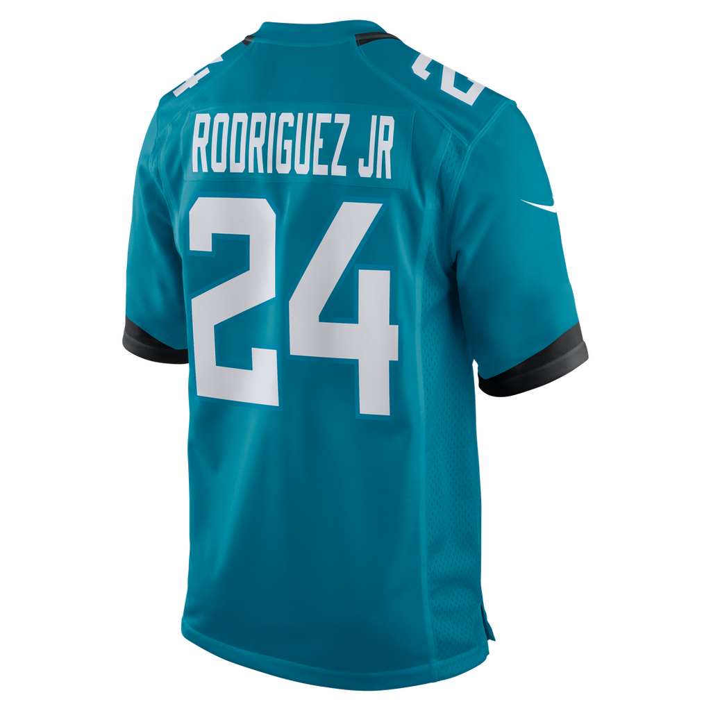 Jacksonville Jaguars Chris Rodriguez Jr. Nike Teal Team Game Jersey product image 5, provided for visual reference and
