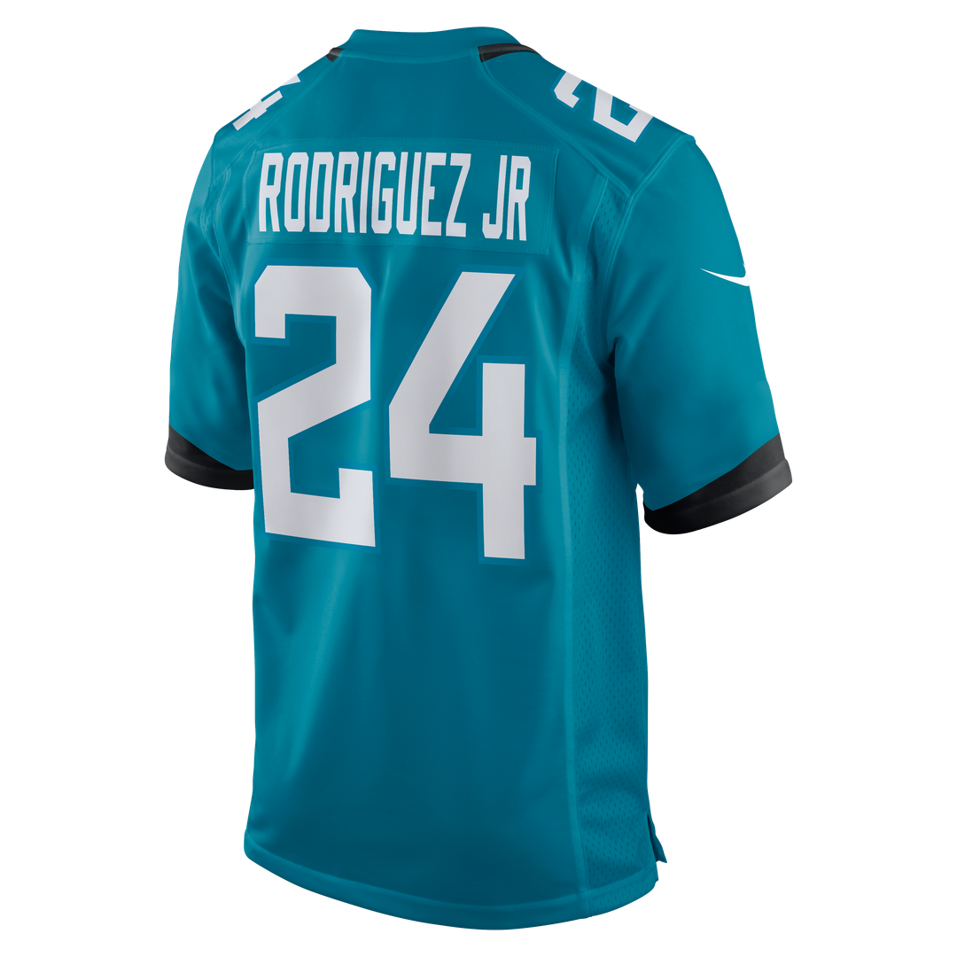 Jacksonville Jaguars Chris Rodriguez Jr. Nike Teal Team Game Jersey product image 5, provided for visual reference and
