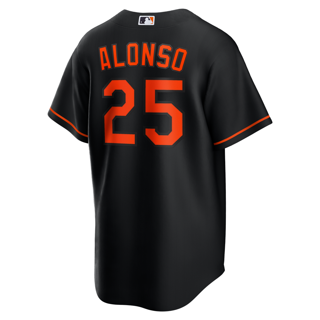 Baltimore Orioles Pete Alonso Nike Black Alternate Replica Jersey product image 3, provided for visual reference and product