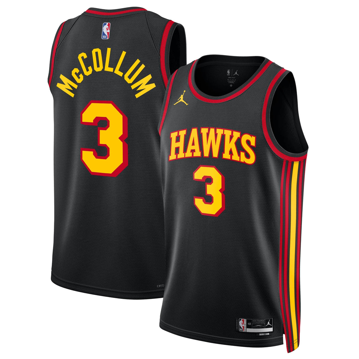 Atlanta Hawks Jordan Brand Statement Edition Swingman Jersey - Black - CJ McCollum - Unisex product image 1, provided for