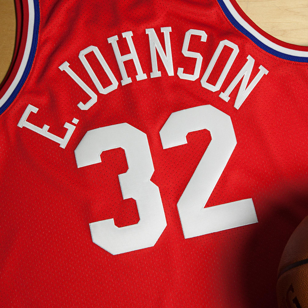 NBA All-Star West Magic Johnson 1991 Authentic Jersey by Mitchell & Ness - Scarlett product image 2, provided for visual