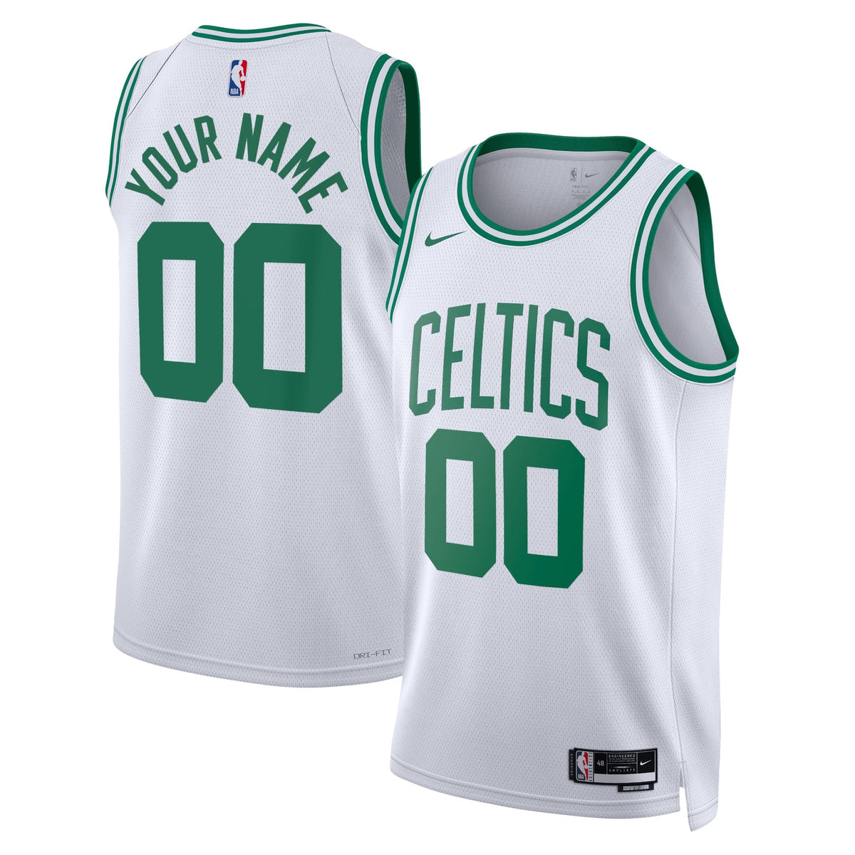 Boston Celtics Nike Association Swingman Jersey - Custom - Unisex product image 1, provided for visual reference and product
