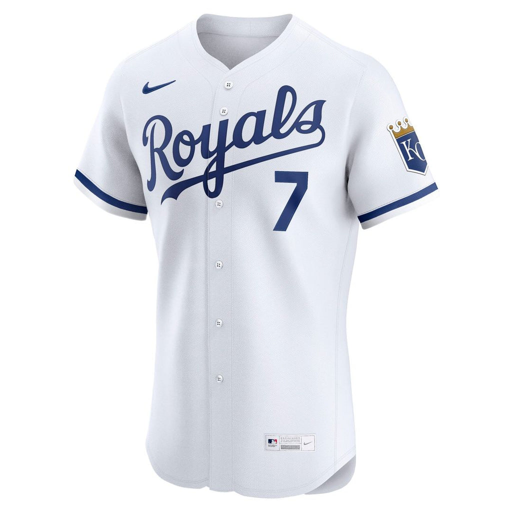 Kansas City Royals Bobby Witt Jr. Nike White Home Elite Player Jersey product image 5, provided for visual reference and