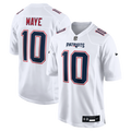New England Patriots Drake Maye Nike Tundra White Game Jersey product image 1, provided for visual reference and product