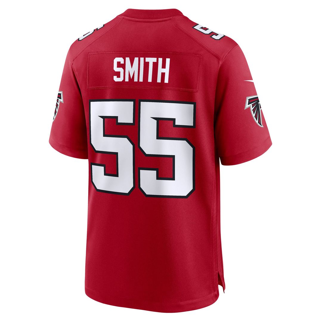 Atlanta Falcons Za'Darius Smith Nike Red Team Game Jersey product image 3, provided for visual reference and product detail