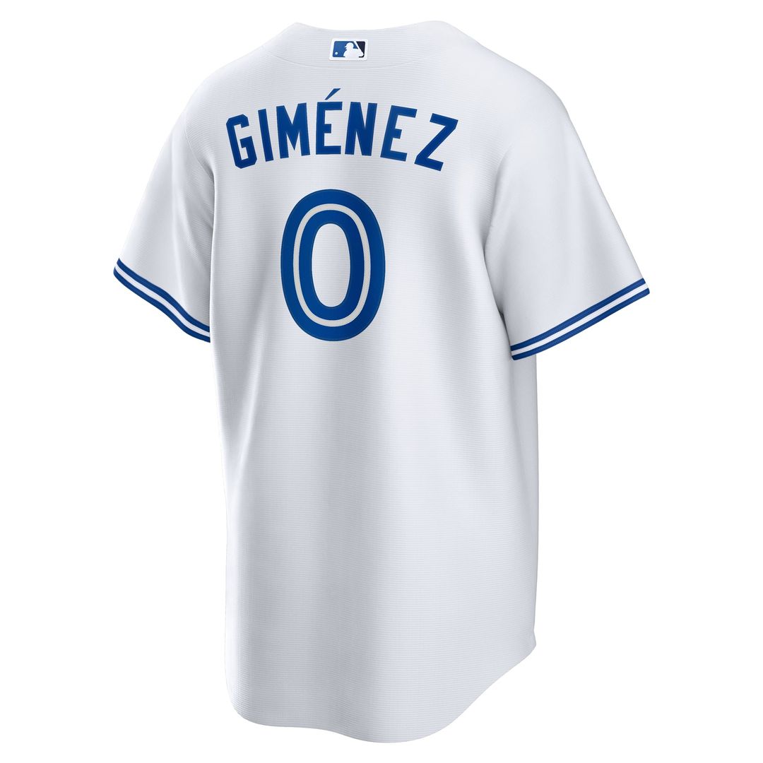 Toronto Blue Jays Andres Gimenez Nike White Home Replica Jersey product image 3, provided for visual reference and product