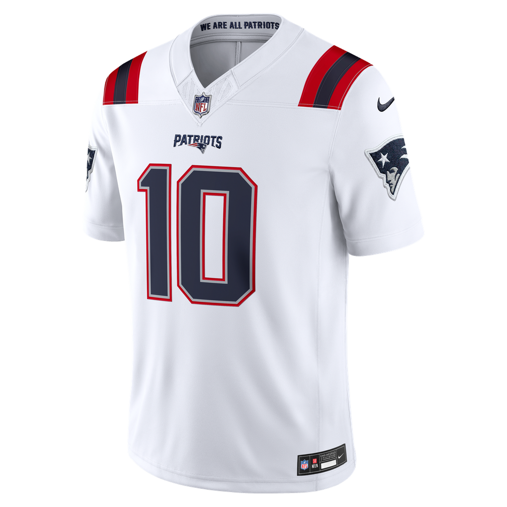 New England Patriots Drake Maye Nike Red Alternate Vapor F.U.S.E. Stitched Limited Jersey product image 8, provided for