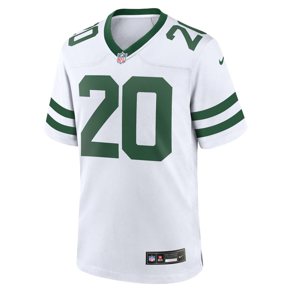 New York Jets Breece Hall Nike Legacy White Game Jersey product image 2, provided for visual reference and product detail