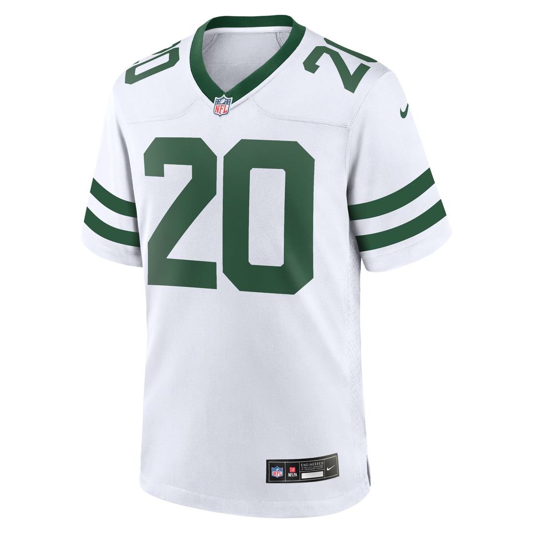 New York Jets Breece Hall Nike Legacy White Game Jersey product image 2, provided for visual reference and product detail