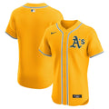 Athletics Nike Gold Alternate 2 Elite Jersey product image 1, provided for visual reference and product detail review