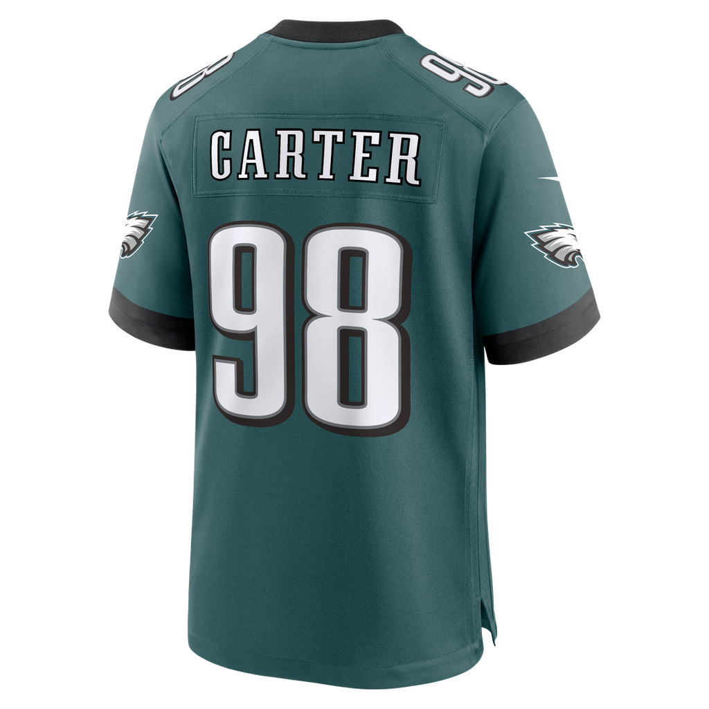 Philadelphia Eagles Jalen Carter Nike Midnight Green Team Game Jersey product image 3, provided for visual reference and