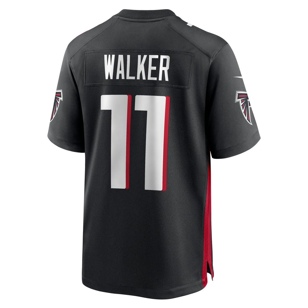 Atlanta Falcons Jalon Walker Nike Black Team Game Jersey product image 3, provided for visual reference and product detail