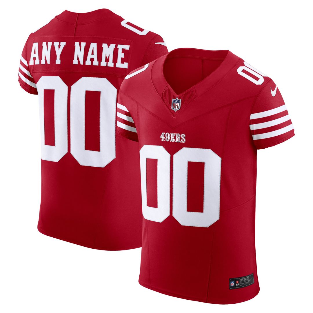 San Francisco 49ers Nike Scarlet Vapor F.U.S.E. Elite Custom Jersey product image 4, provided for visual reference and