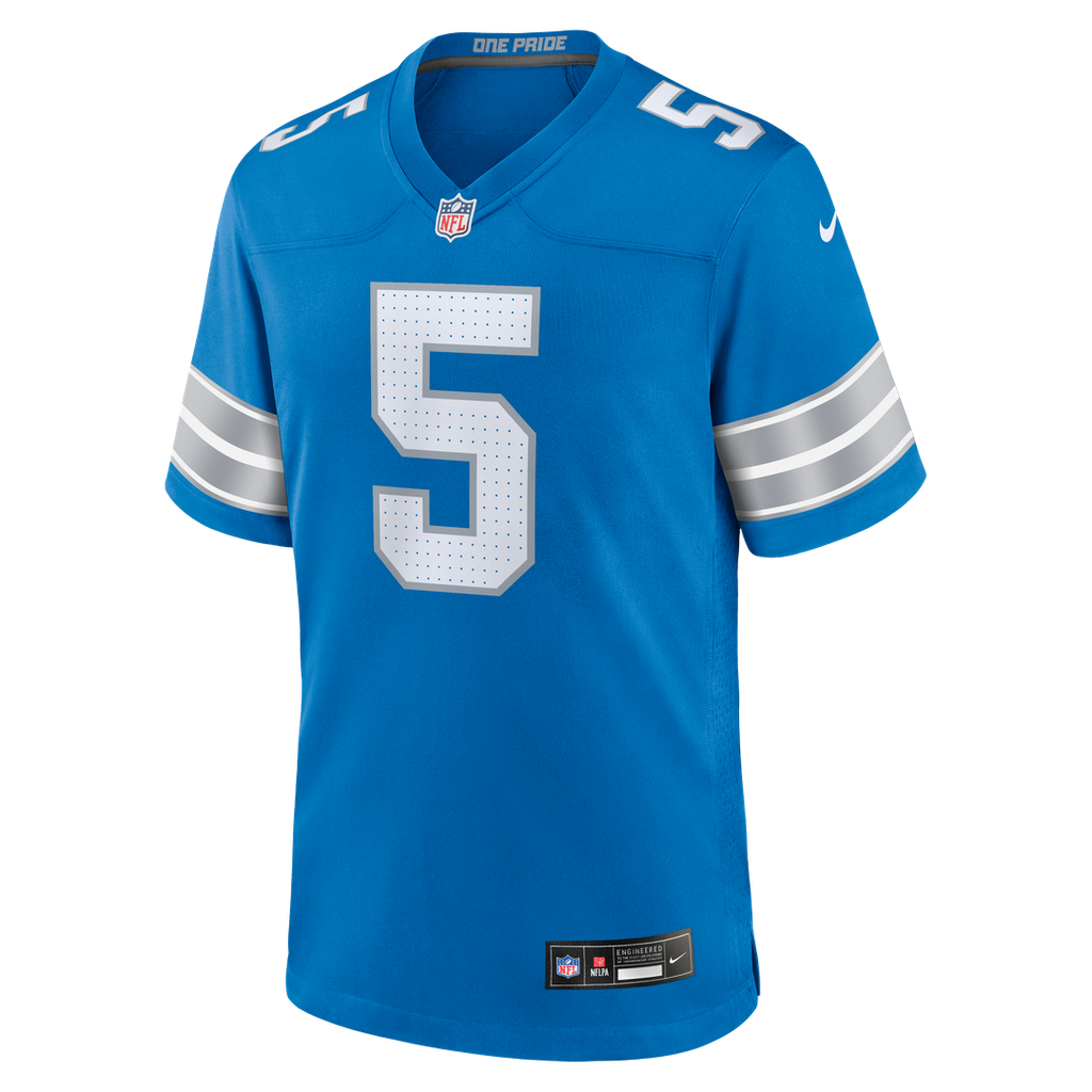 Detroit Lions Teddy Bridgewater Nike Blue Team Game Jersey product image 2, provided for visual reference and product detail