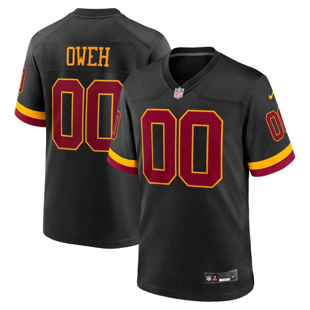 Washington Commanders Odafe Oweh Nike Black Hail Raiser Alternate Game Jersey product image 1, provided for visual reference