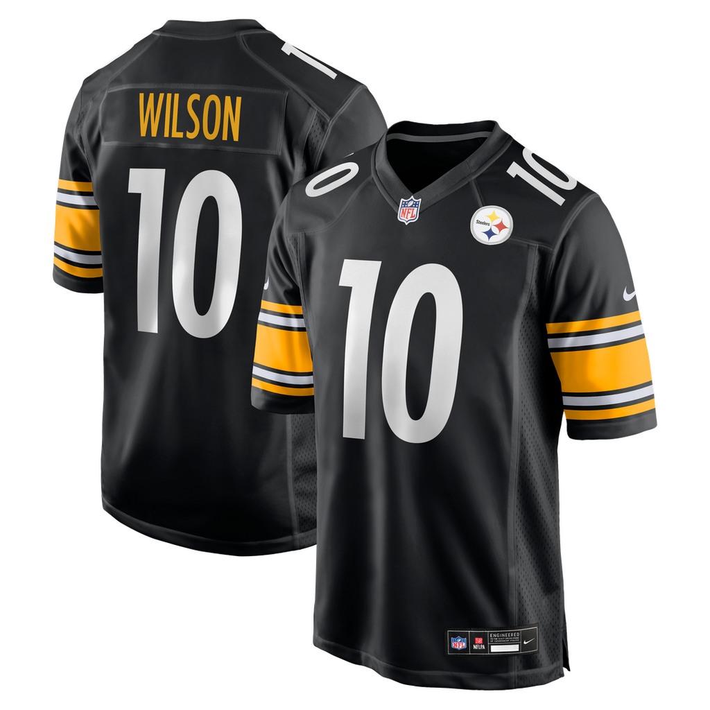 Pittsburgh Steelers Roman Wilson Nike Black Game Player Jersey product image 1, provided for visual reference and product