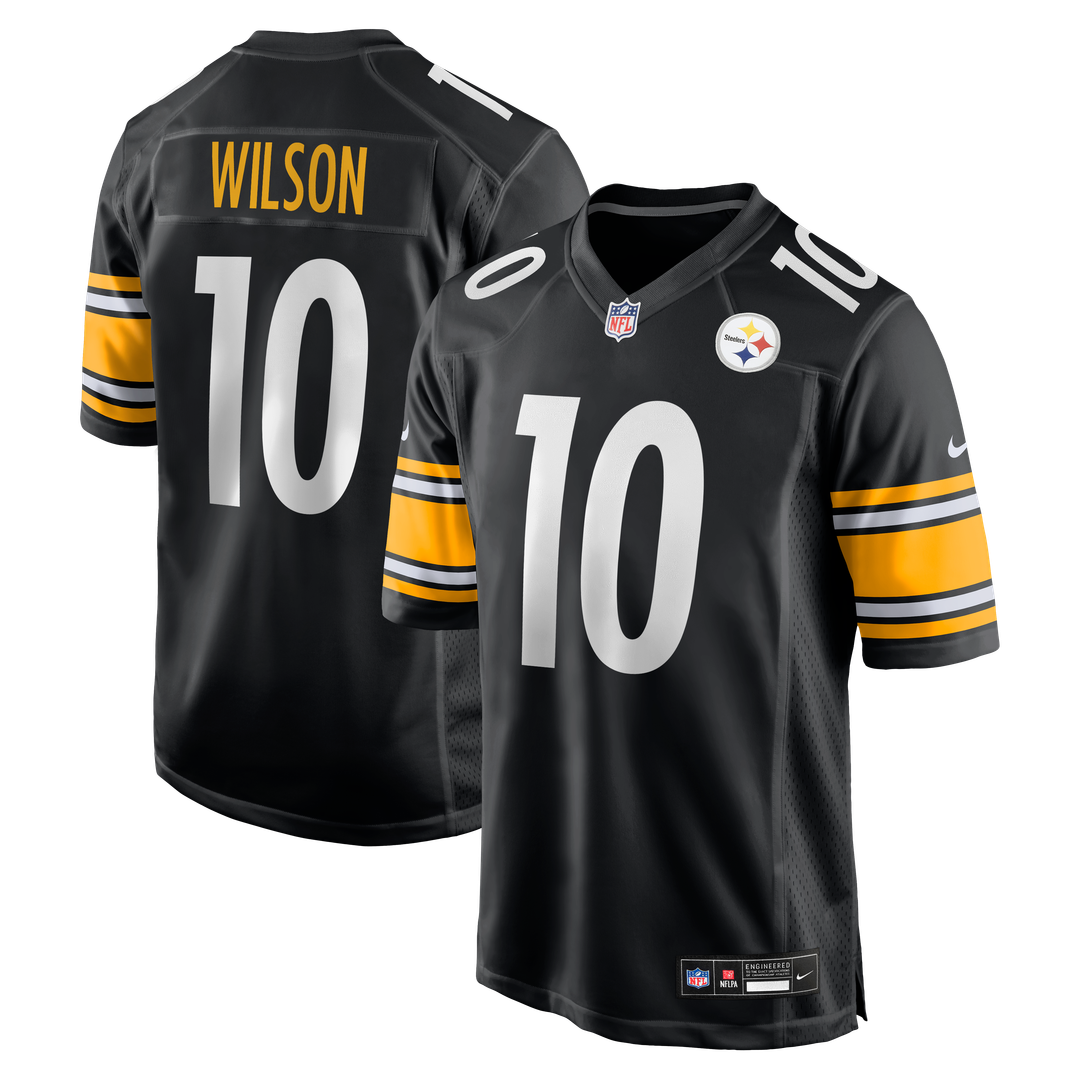 Pittsburgh Steelers Roman Wilson Nike Black Game Player Jersey product image 1, provided for visual reference and product