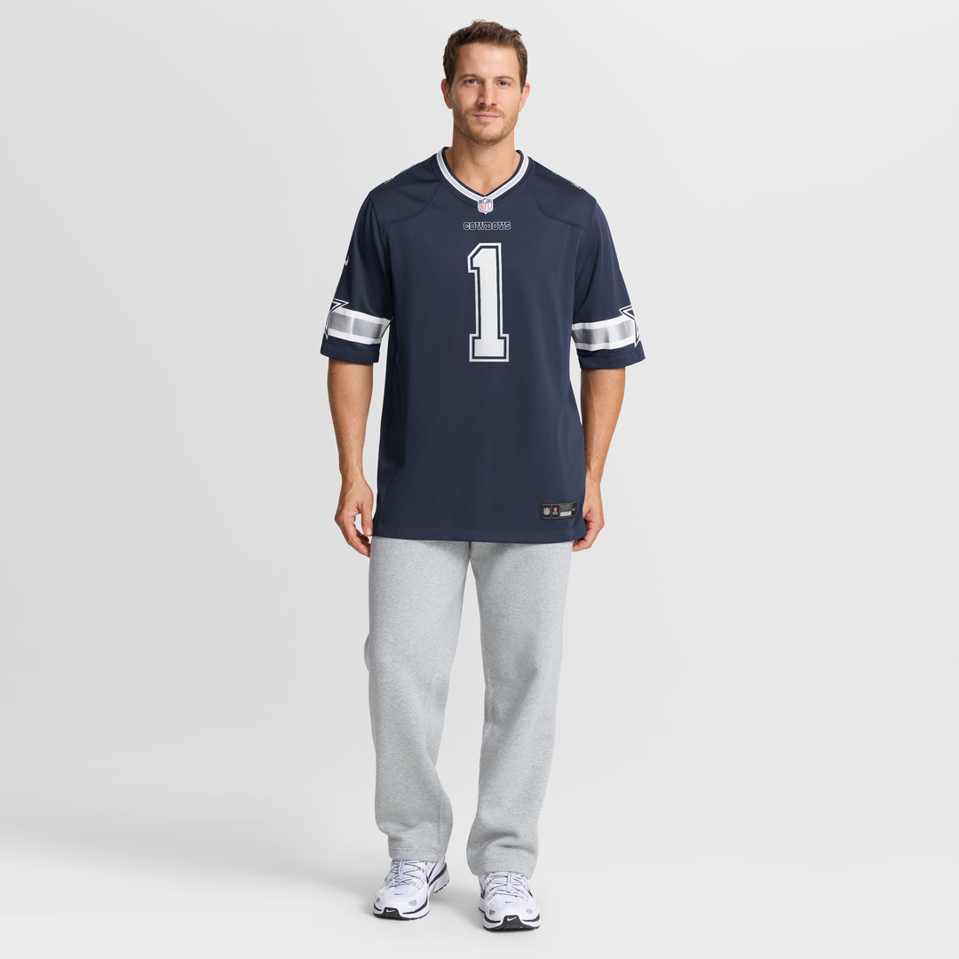 Dallas Cowboys Number 1 Groom Nike Navy Game Jersey product image 7, provided for visual reference and product detail review