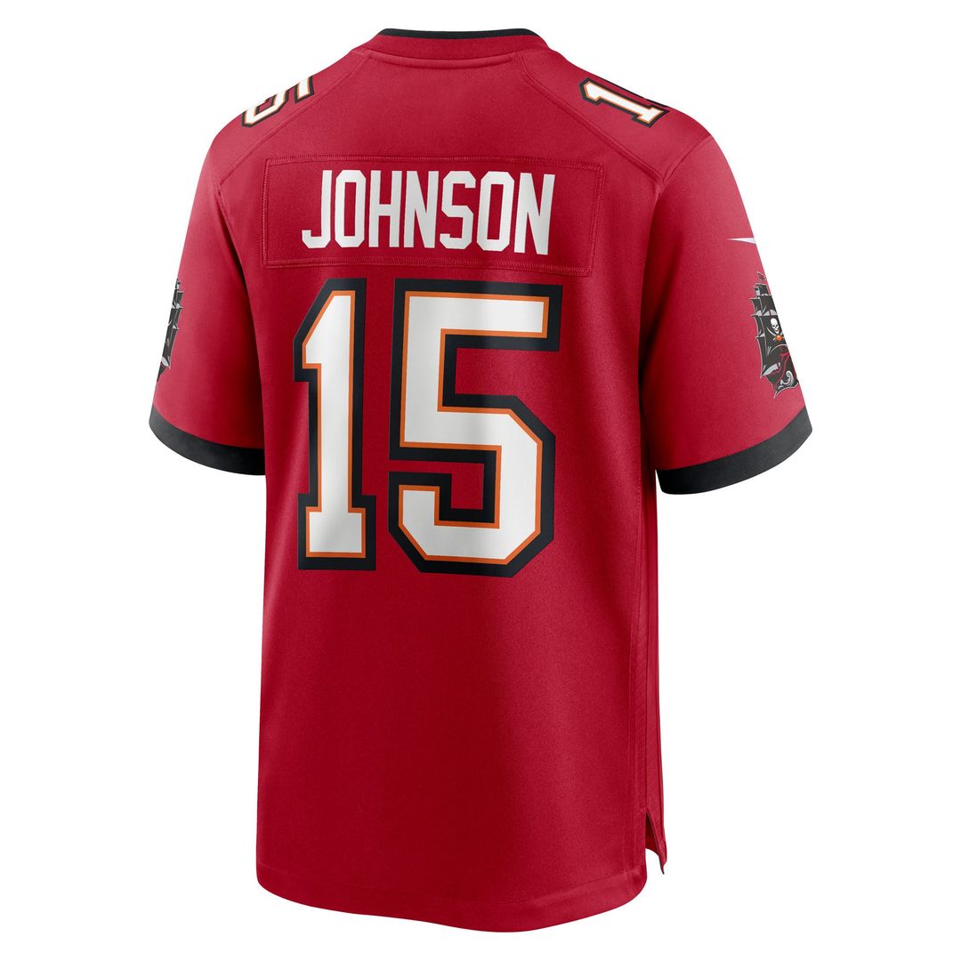 Tampa Bay Buccaneers Tez Johnson Nike Red Team Game Jersey product image 3, provided for visual reference and product detail
