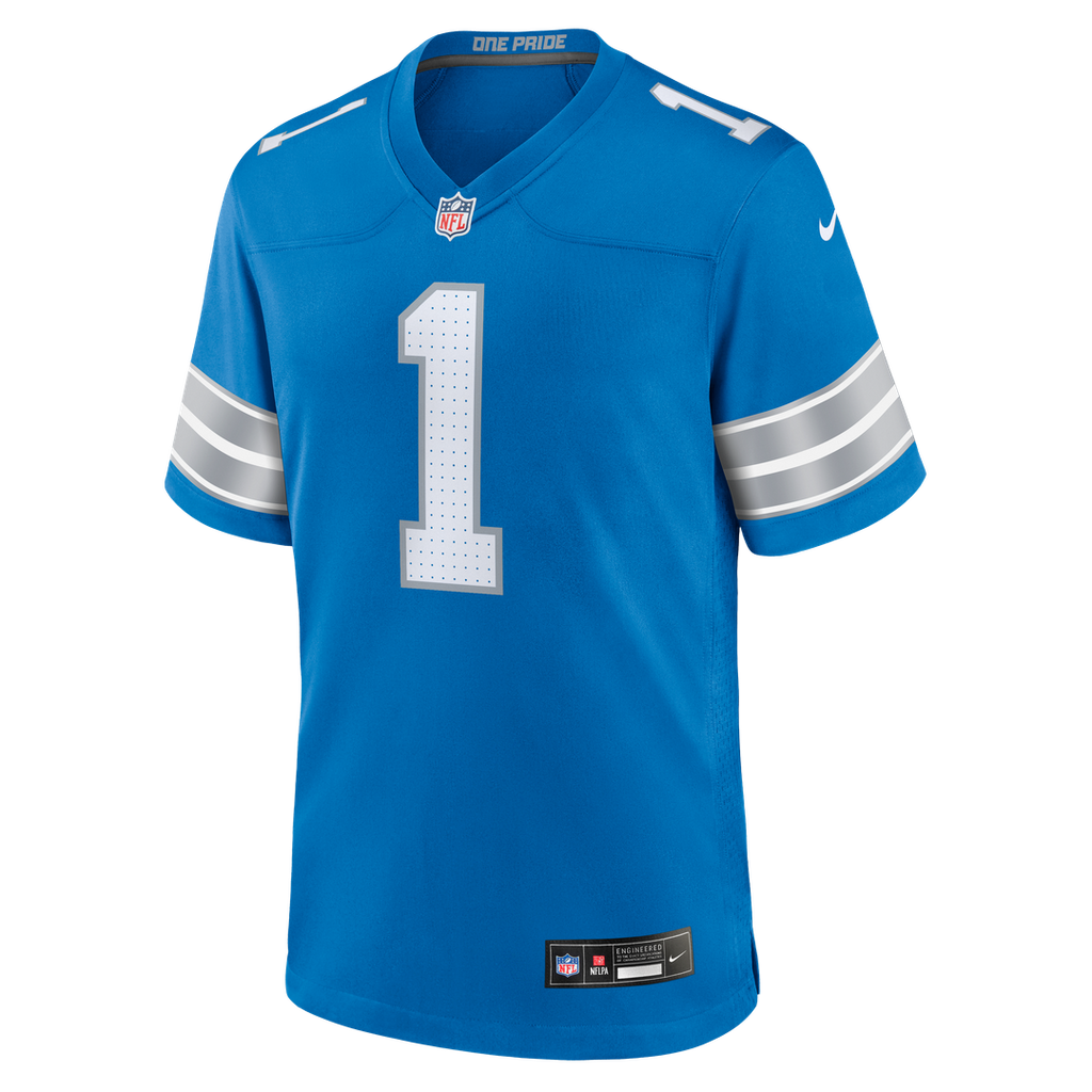 Detroit Lions Blake Miller Nike Blue Team Game Jersey product image 2, provided for visual reference and product detail