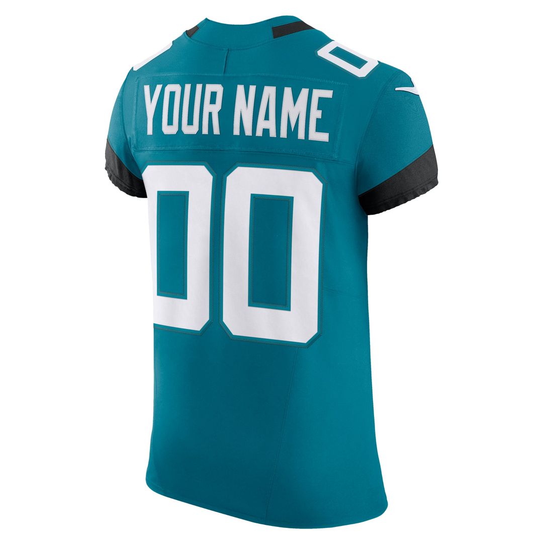 Jacksonville Jaguars Nike Teal Vapor F.U.S.E. Elite Custom Jersey product image 3, provided for visual reference and product