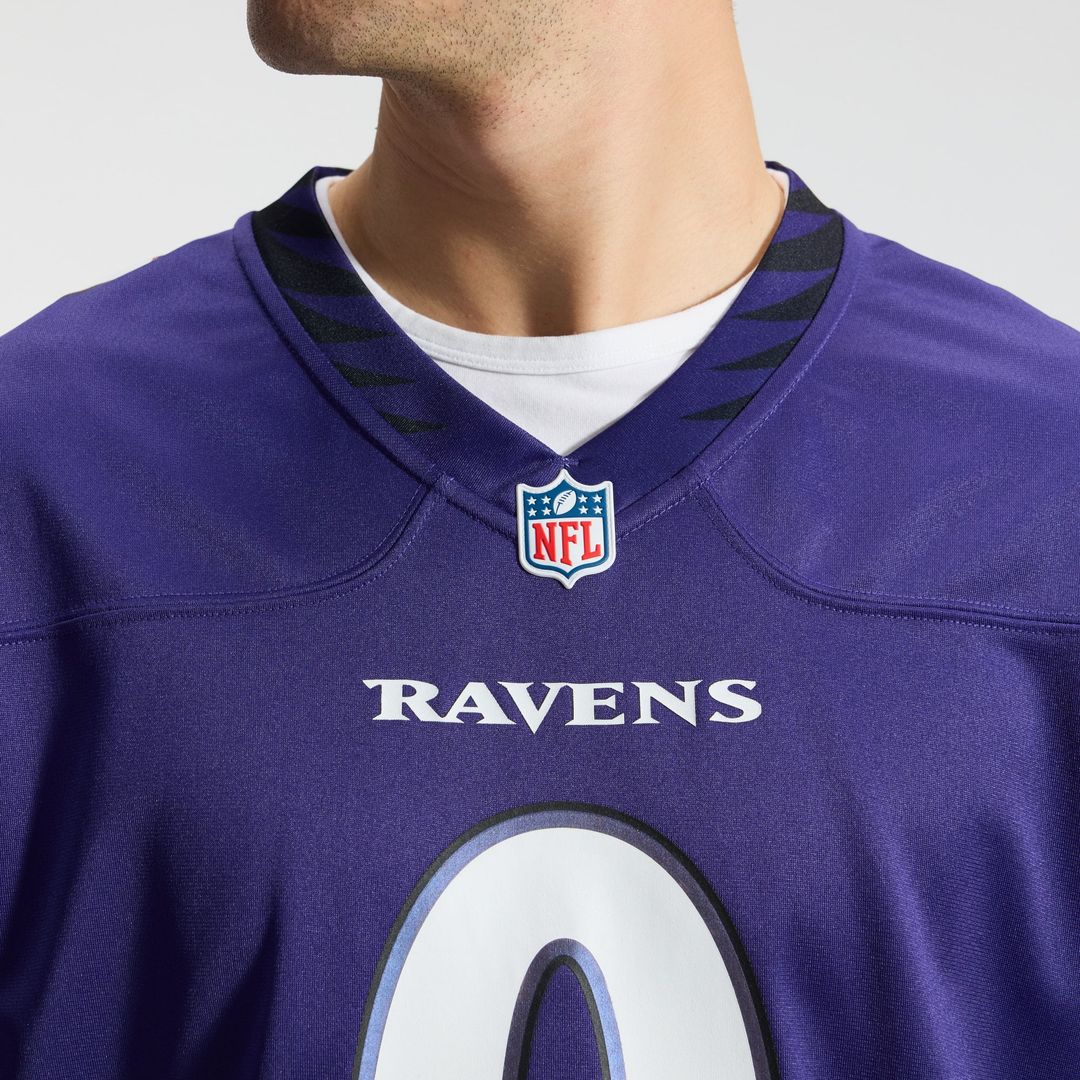 Baltimore Ravens Roquan Smith Nike Purple Team Game Jersey product image 9, provided for visual reference and product detail