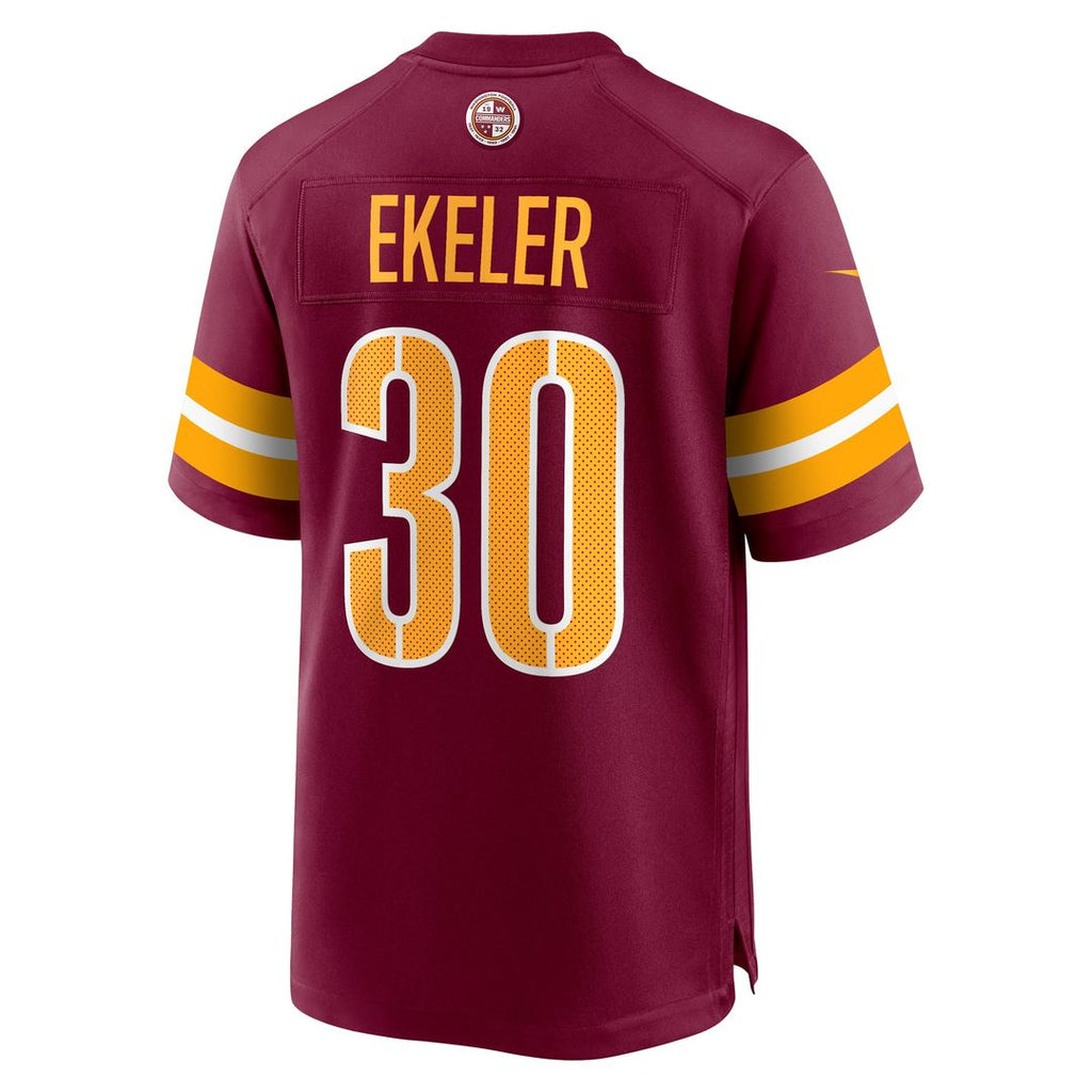 Washington Commanders Austin Ekeler Nike Burgundy Game Player Jersey product image 3, provided for visual reference and