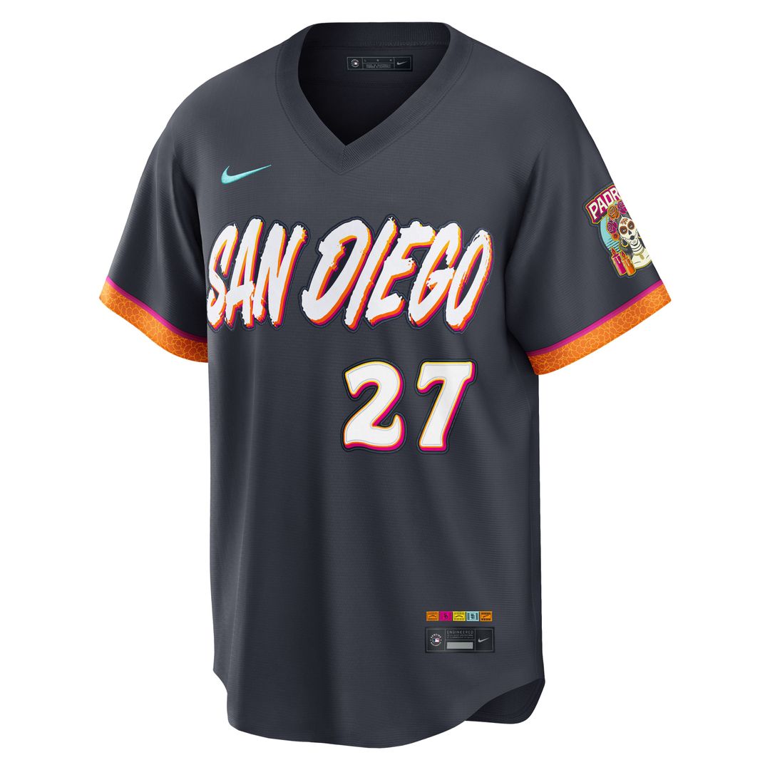 San Diego Padres Nick Pivetta Nike Obsidian 2026 City Connect Stadium Jersey product image 2, provided for visual reference