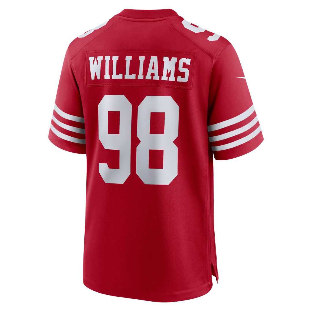 San Francisco 49ers Mykel Williams Nike Scarlet Team Game Jersey product image 3, provided for visual reference and product