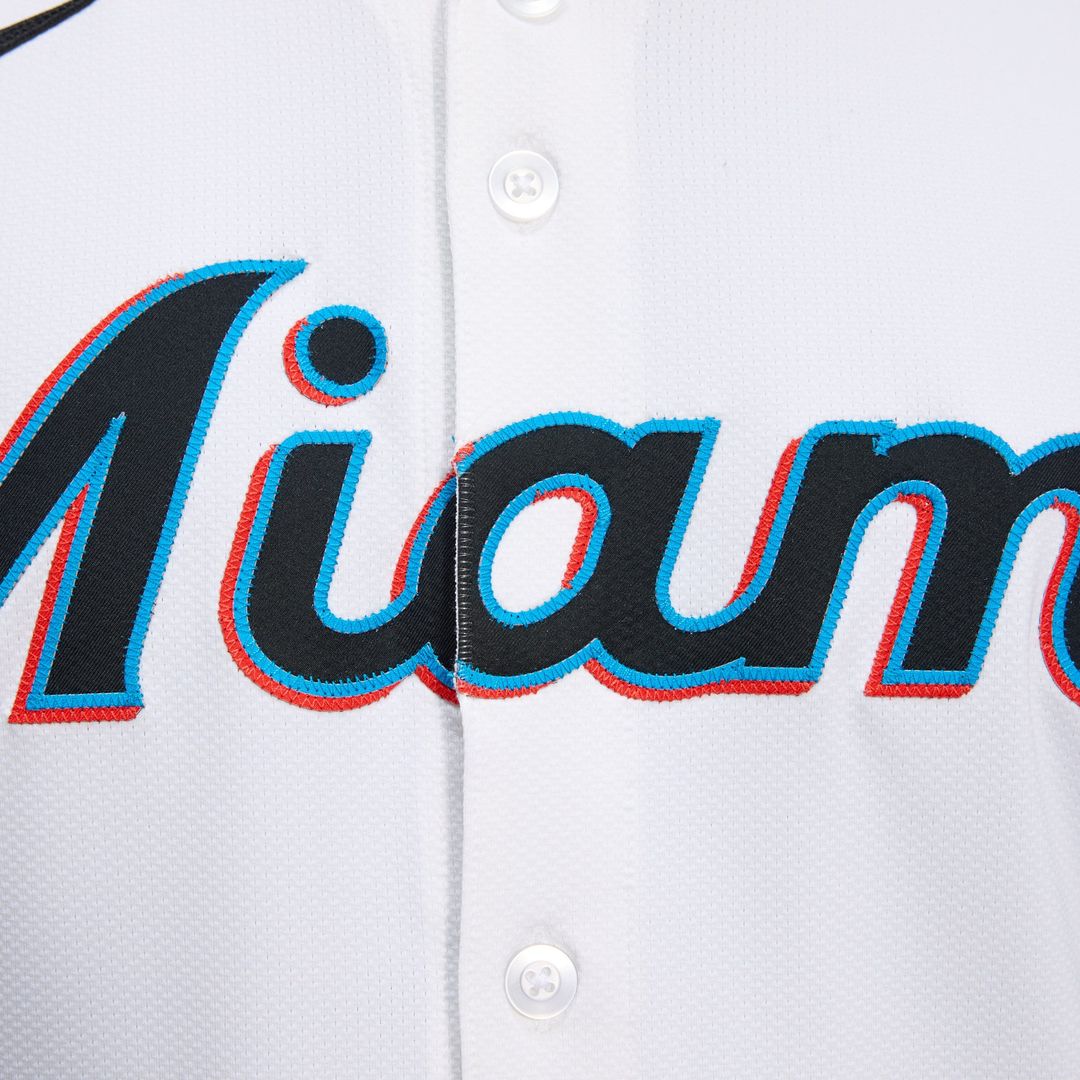 Miami Marlins Nike White Home Elite Jersey product image 12, provided for visual reference and product detail review