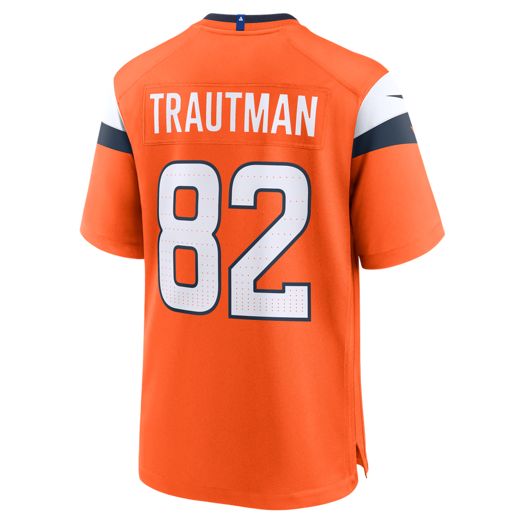 Denver Broncos Adam Trautman Nike Orange Team Game Jersey product image 3, provided for visual reference and product detail