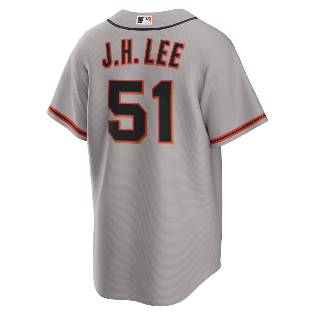 San Francisco Giants Jung Hoo Lee Nike Gray Road Replica Jersey product image 3, provided for visual reference and product