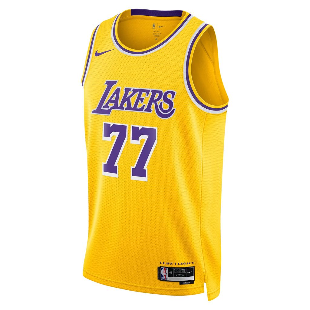 Los Angeles Lakers Nike Icon Edition Swingman Jersey - Gold - Luka Dončić - Unisex product image 3, provided for visual