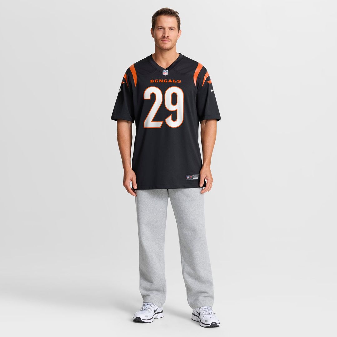 Cincinnati Bengals Kyle Dugger Nike Black Team Game Jersey product image 4, provided for visual reference and product detail
