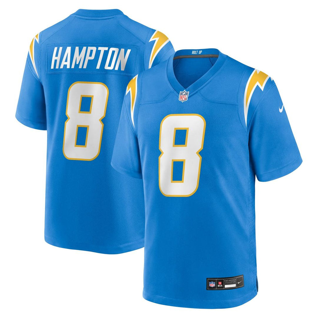 Los Angeles Chargers Omarion Hampton Nike Powder Blue Game Player Jersey product image 6, provided for visual reference and