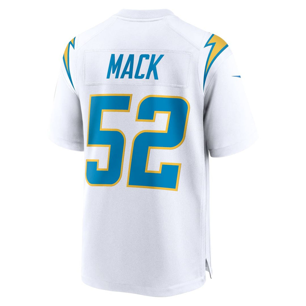 Los Angeles Chargers Khalil Mack Nike White Game Jersey product image 3, provided for visual reference and product detail