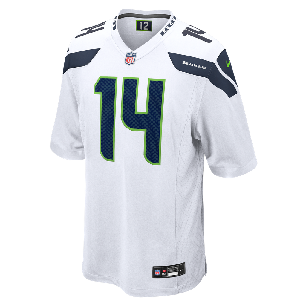 Seattle Seahawks Sam Darnold Nike White Game Jersey product image 5, provided for visual reference and product detail review