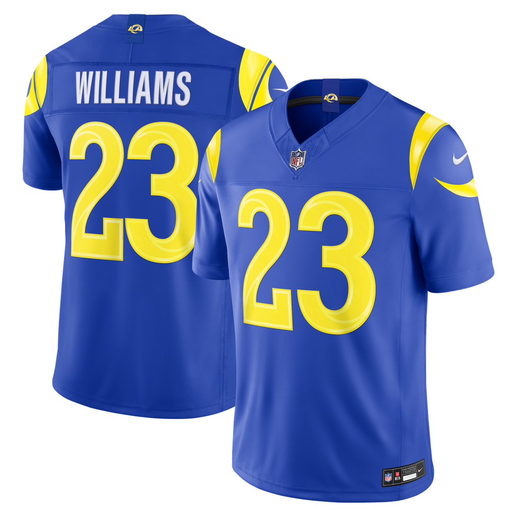 Los Angeles Rams Kyren Williams Nike White Vapor F.U.S.E. Stitched Limited Jersey product image 19, provided for visual