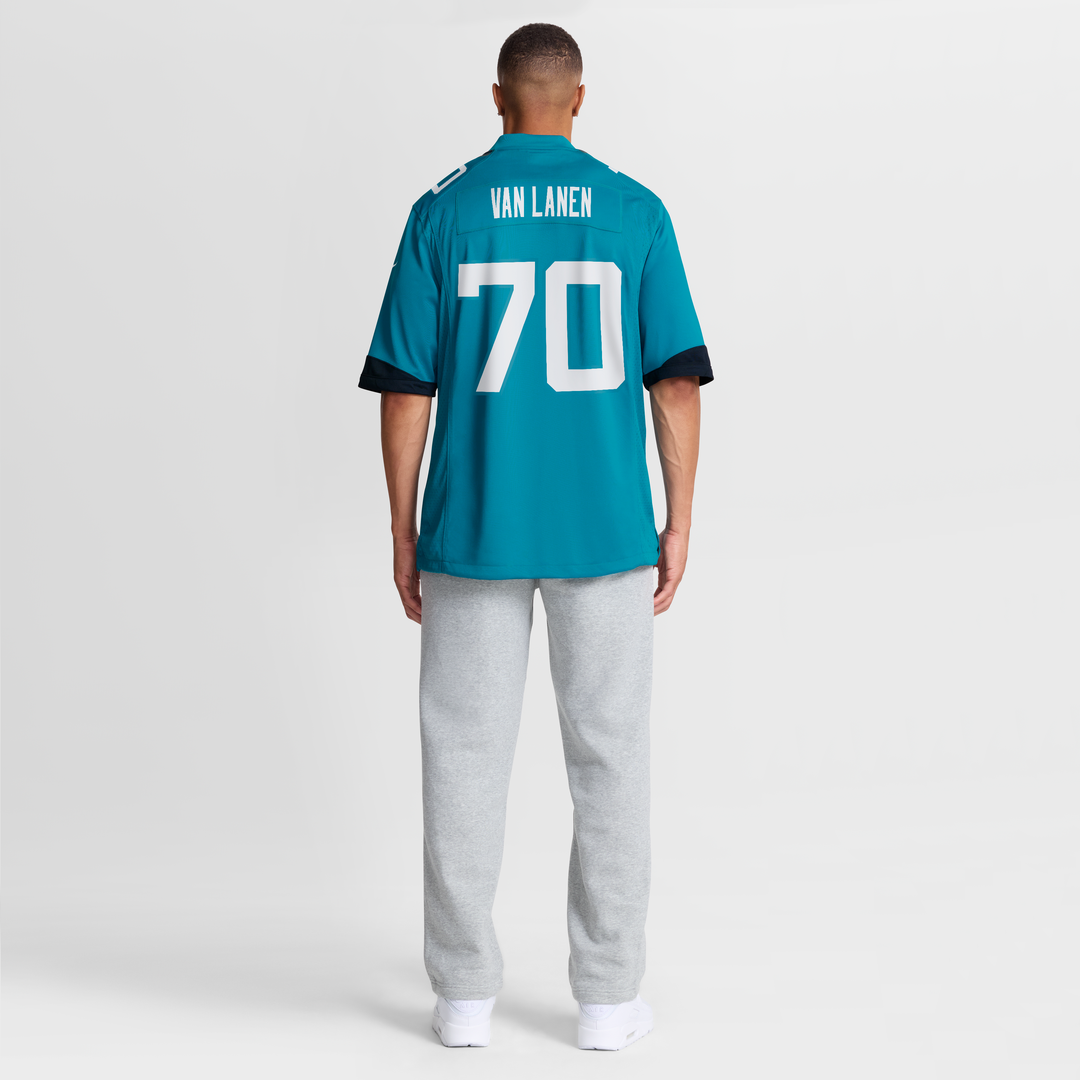 Jacksonville Jaguars Cole Van Lanen Nike Teal Game Player Jersey product image 8, provided for visual reference and product